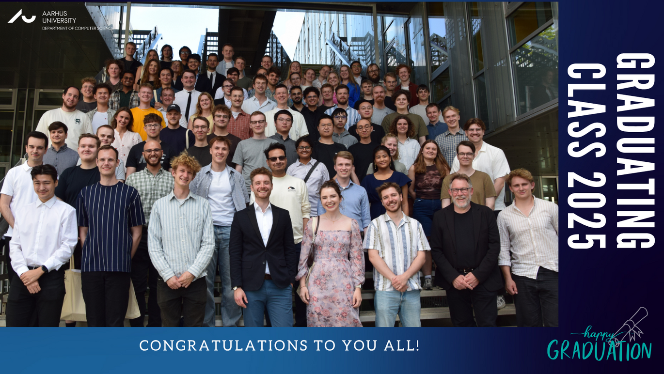 [Translate to Dansk:] Picture of the 2025 graduates from department of computer science